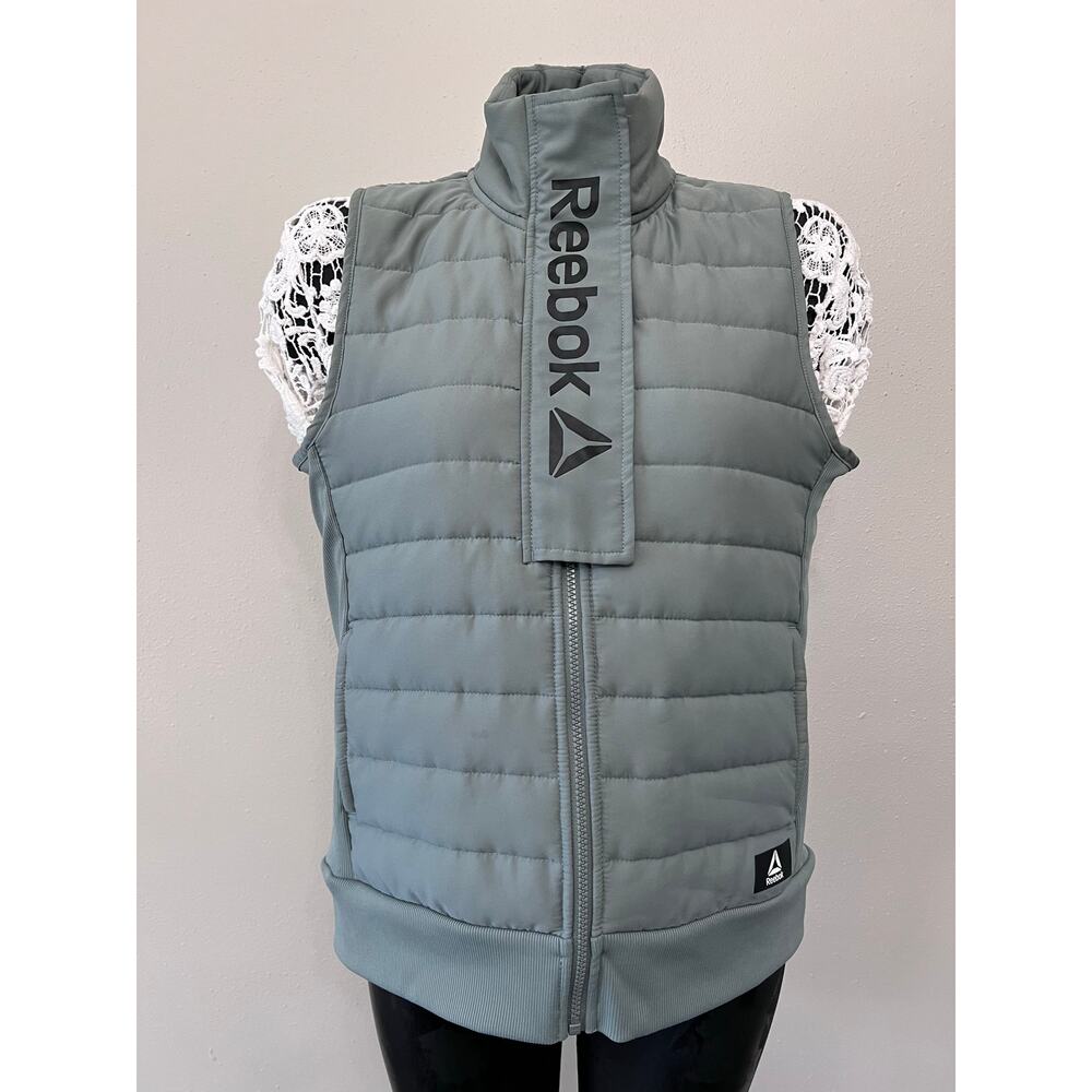 Reebok Men’s‎ Puffer Vest Sz M Lightweight Full Zip Sage Green Gorpcore Outdoors
